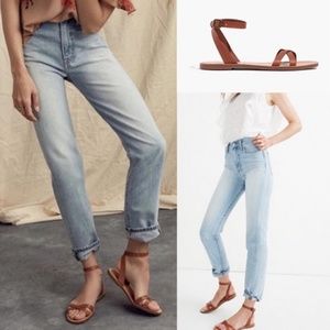 🌿Madewell Boardwalk Ankle Wrap Sandals